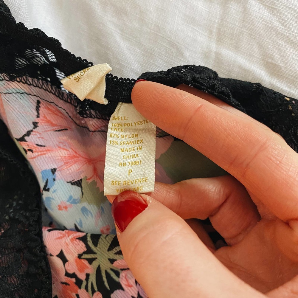 Vs Floral Sage Pink Bralette Panty Set View 4
